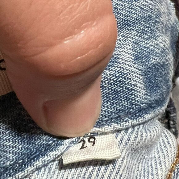 Denim Forum The BF Boyfriend High Rise Loose 28L Size 29 Light Wash - Picture 9 of 15